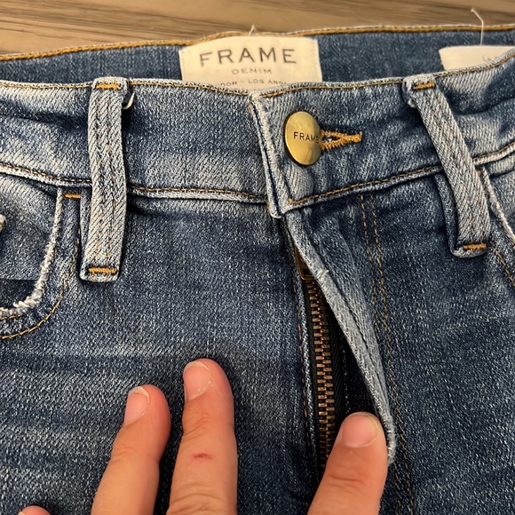 FRAME DENIM LE BOY ANKLE CROPPED RAW SIZE HEM 27 - Picture 9 of 16